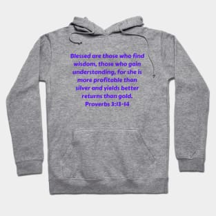 Bible Verse Proverbs 3:13-14 Hoodie